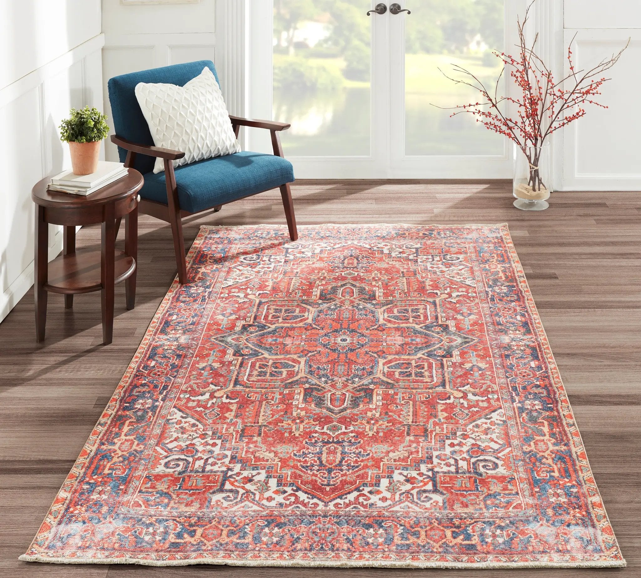 Chandler CHN-1 Red Area Rug by Momeni