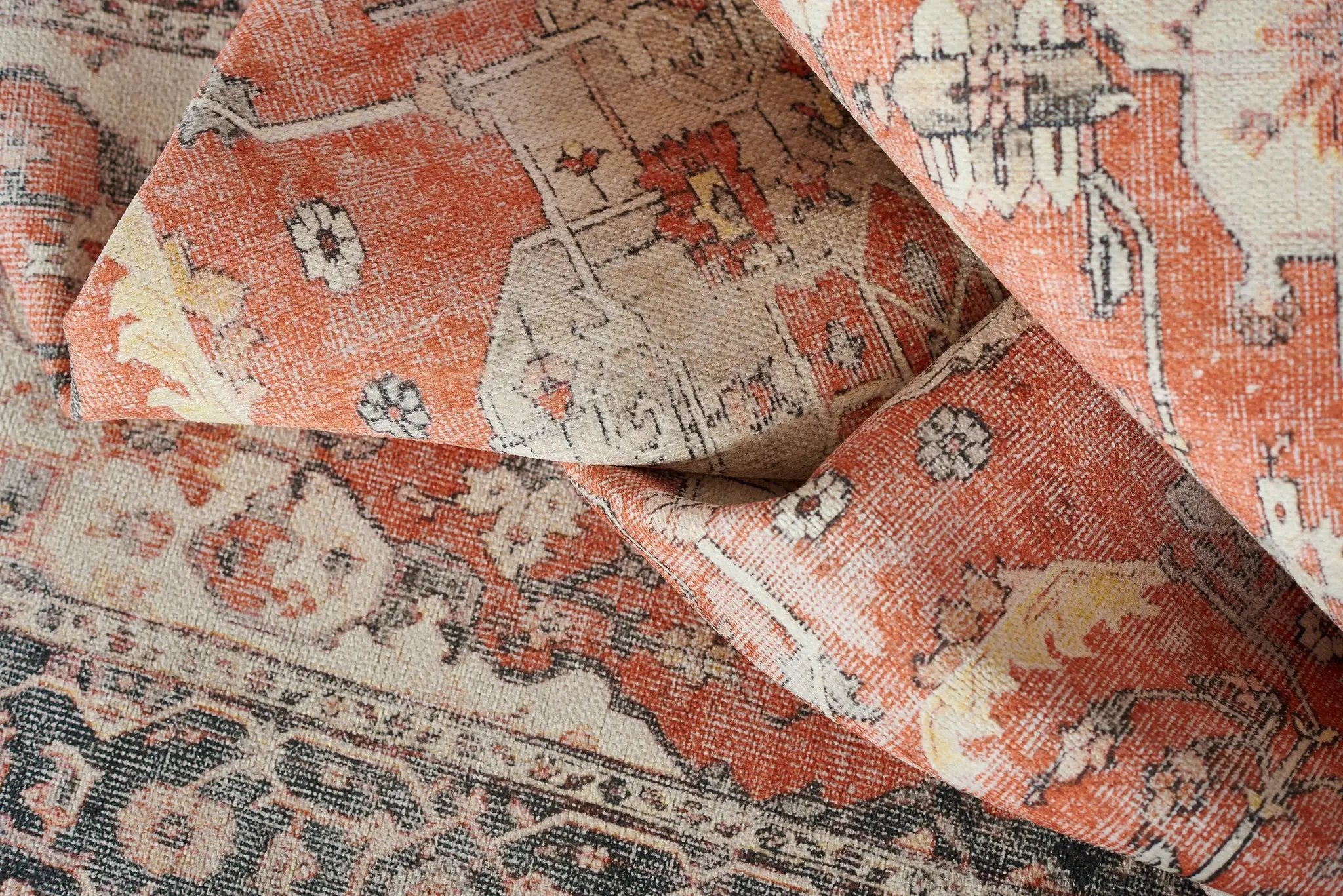 Chandler CHN-7 Rust Area Rug by Momeni