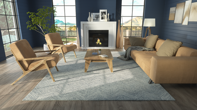 Momeni Charles CHR-1 Denim Hand Tufted Area Rug