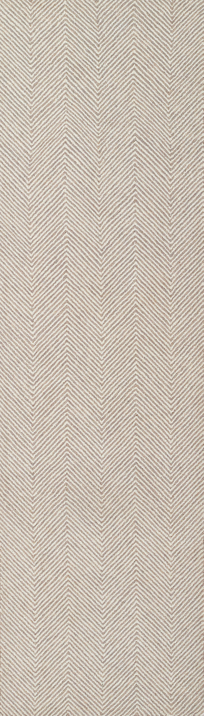 Charles CHR-1 Taupe Area Rug featuring a classic herringbone pattern in neutral tones.