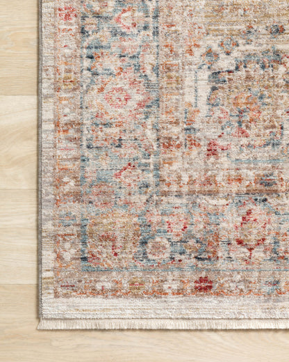 Loloi Claire CLE-02 Ivory / Ocean Area Rug