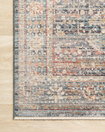 Loloi Claire CLE-06 Blue / Sunset Area Rug