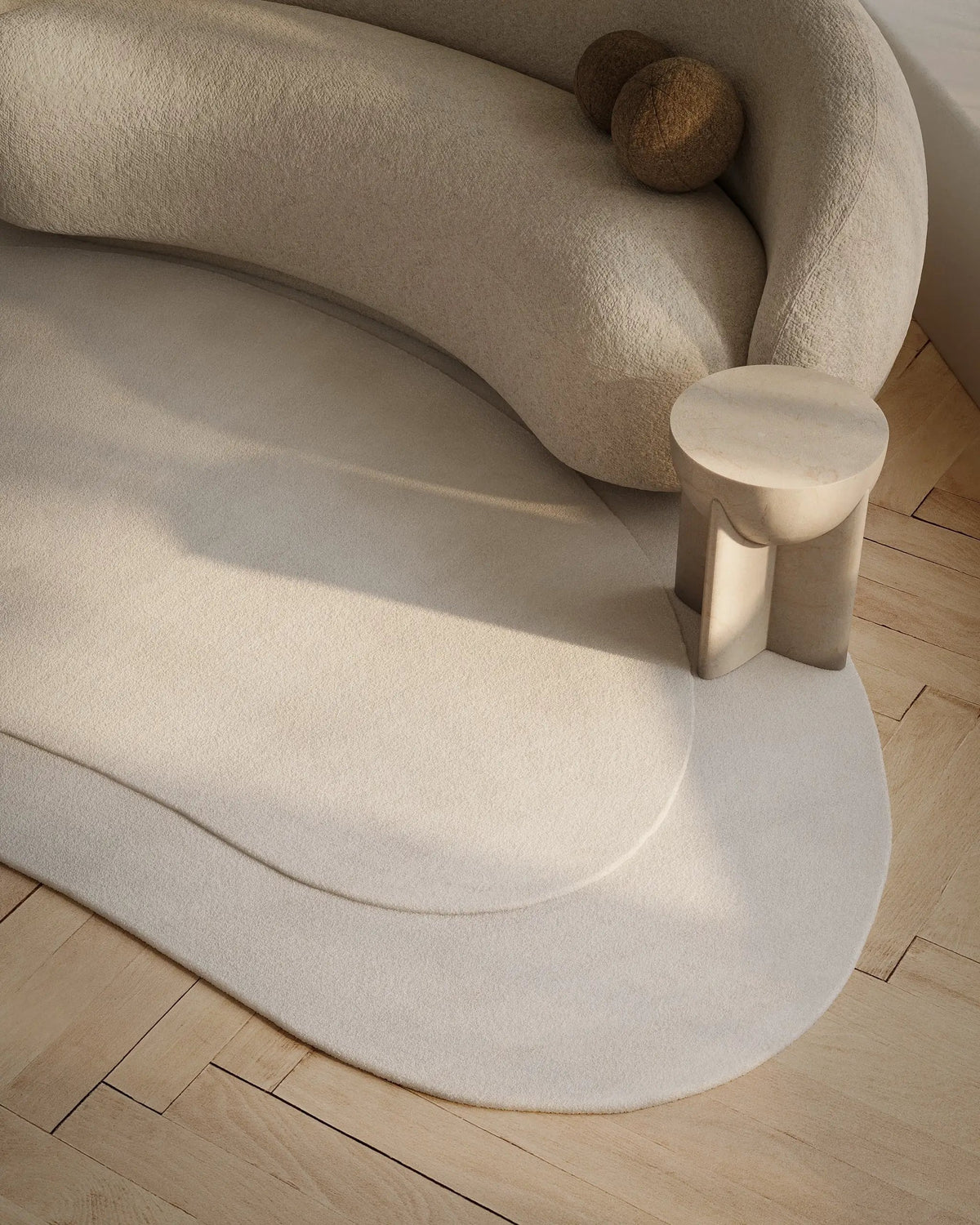Claude CUD-1 Ivory Area Rug by Momeni