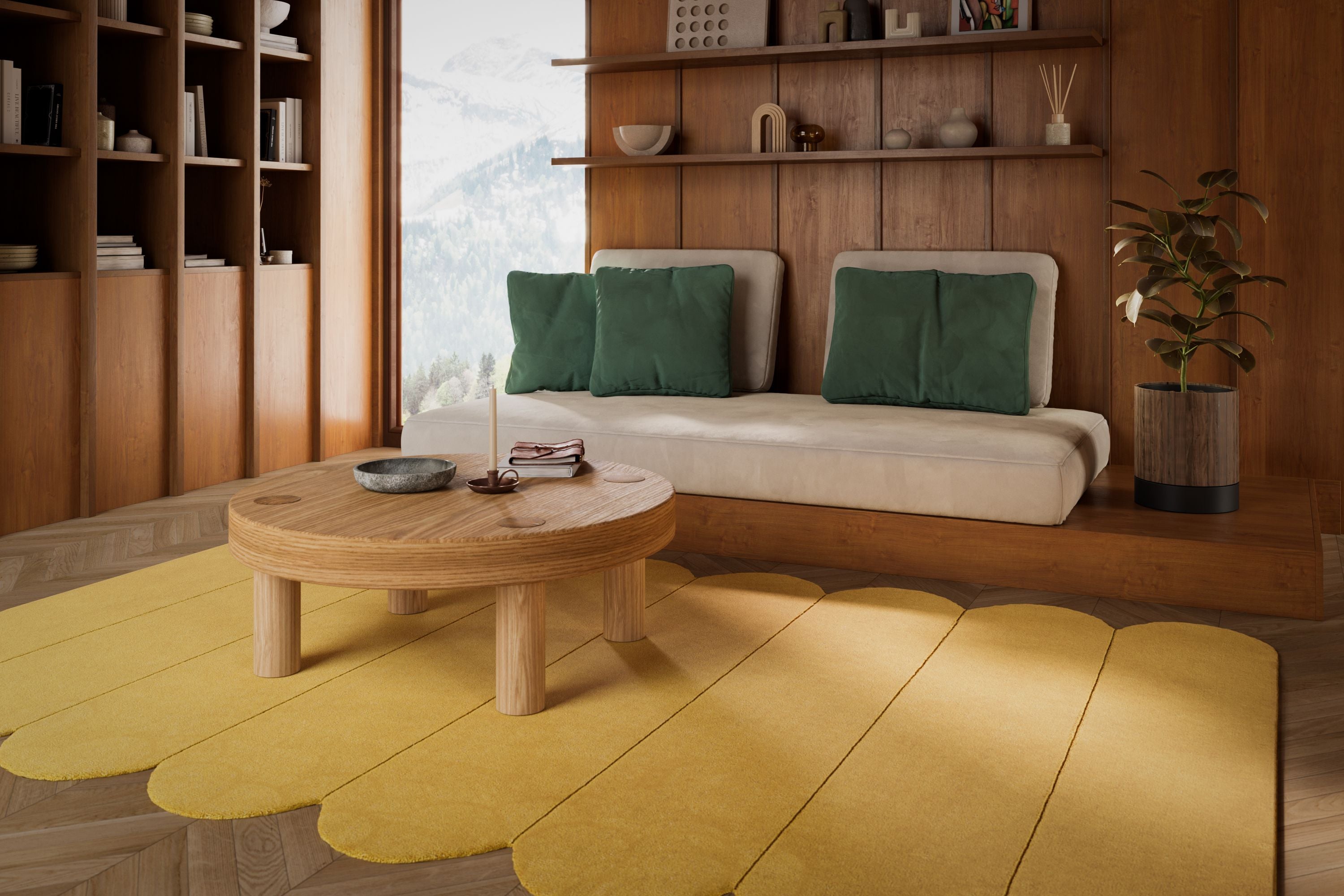Momeni Claud CUD-2 Turmeric Hand Tufted Area Rug