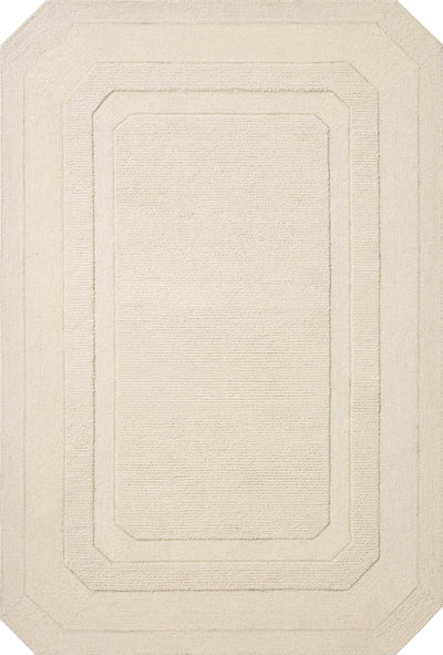 A hand-tufted wool area rug in refined ivory tones with traditional motifs, the Clayton CLN-01 Ivory Area Rug grounds your room beautifully