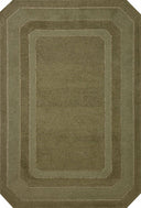 The Clayton CLN-01 Olive Area Rug is a hand-tufted wool area rug that radiates earthy olive charm and traditional elegance