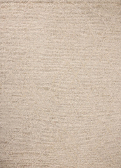Crafted as a hand-woven 100% wool area rug, the Cline CLI-01 Ivory Area Rug brings refined ivory warmth to your space