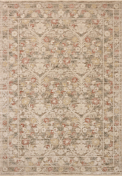 The Clarisse CLS-01 Grey / Multi Area Rug offers elegant grey and vibrant multi-toned sophistication and traditional and floral charm in a power-loomed polyester area rug