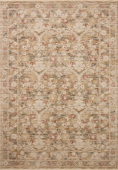 Expertly crafted as a power-loomed polyester area rug with traditional and floral artistry, the Clarisse CLS-01 Sand / Multi Area Rug captures sandy and vibrant multi-toned tones beautifully