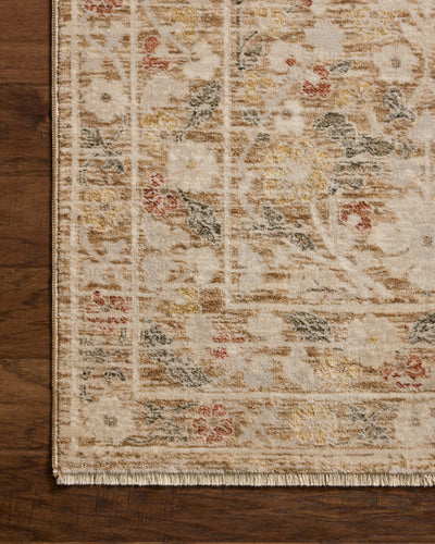 Expertly crafted as a power-loomed polyester area rug with traditional and floral artistry, the Clarisse CLS-01 Sand / Multi Area Rug captures sandy and vibrant multi-toned tones beautifully