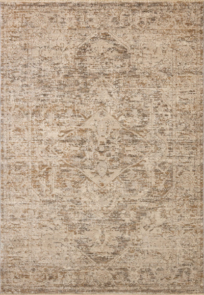 The Clarisse CLS-02 Smoke / Natural Area Rug brings smoky and warm natural character and traditional and floral flair to your home in a power-loomed polyester area rug