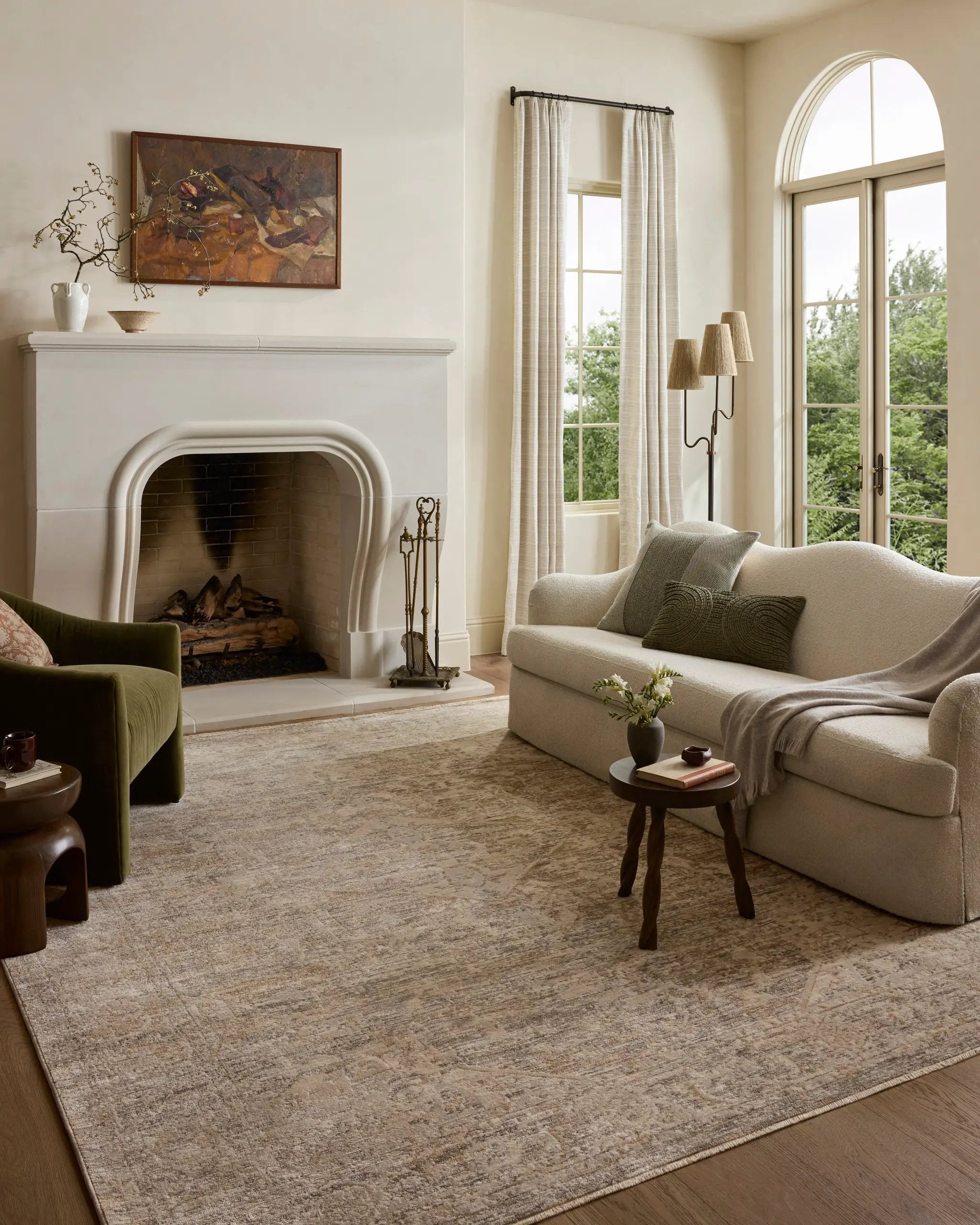Clarisse CLS-02 Smoke / Natural Area Rug by Loloi