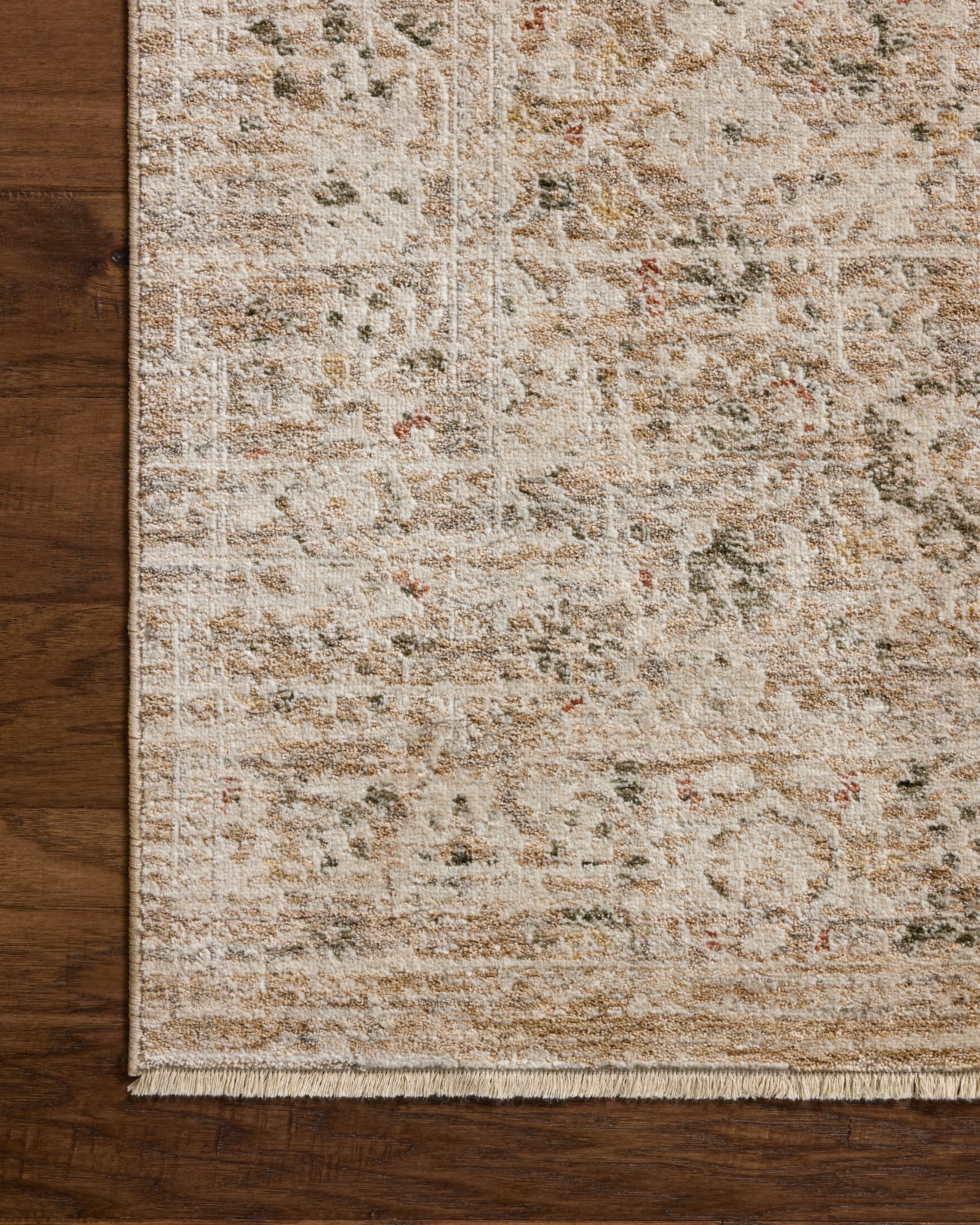 The Clarisse CLS-07 Natural / Granite Area Rug transforms any space with warm natural and striking granite tones and traditional and floral design in a power-loomed polyester area rug