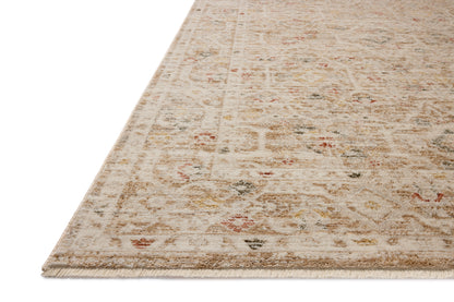 A power-loomed polyester area rug in warm natural and vibrant multi-toned tones with traditional and floral motifs, the Clarisse CLS-08 Natural / Multi Area Rug grounds your room beautifully