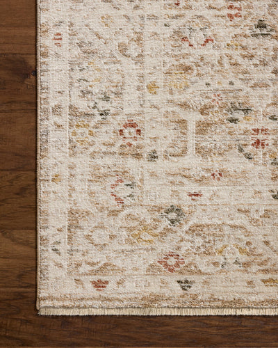 A power-loomed polyester area rug in warm natural and vibrant multi-toned tones with traditional and floral motifs, the Clarisse CLS-08 Natural / Multi Area Rug grounds your room beautifully