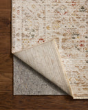 A power-loomed polyester area rug in warm natural and vibrant multi-toned tones with traditional and floral motifs, the Clarisse CLS-08 Natural / Multi Area Rug grounds your room beautifully