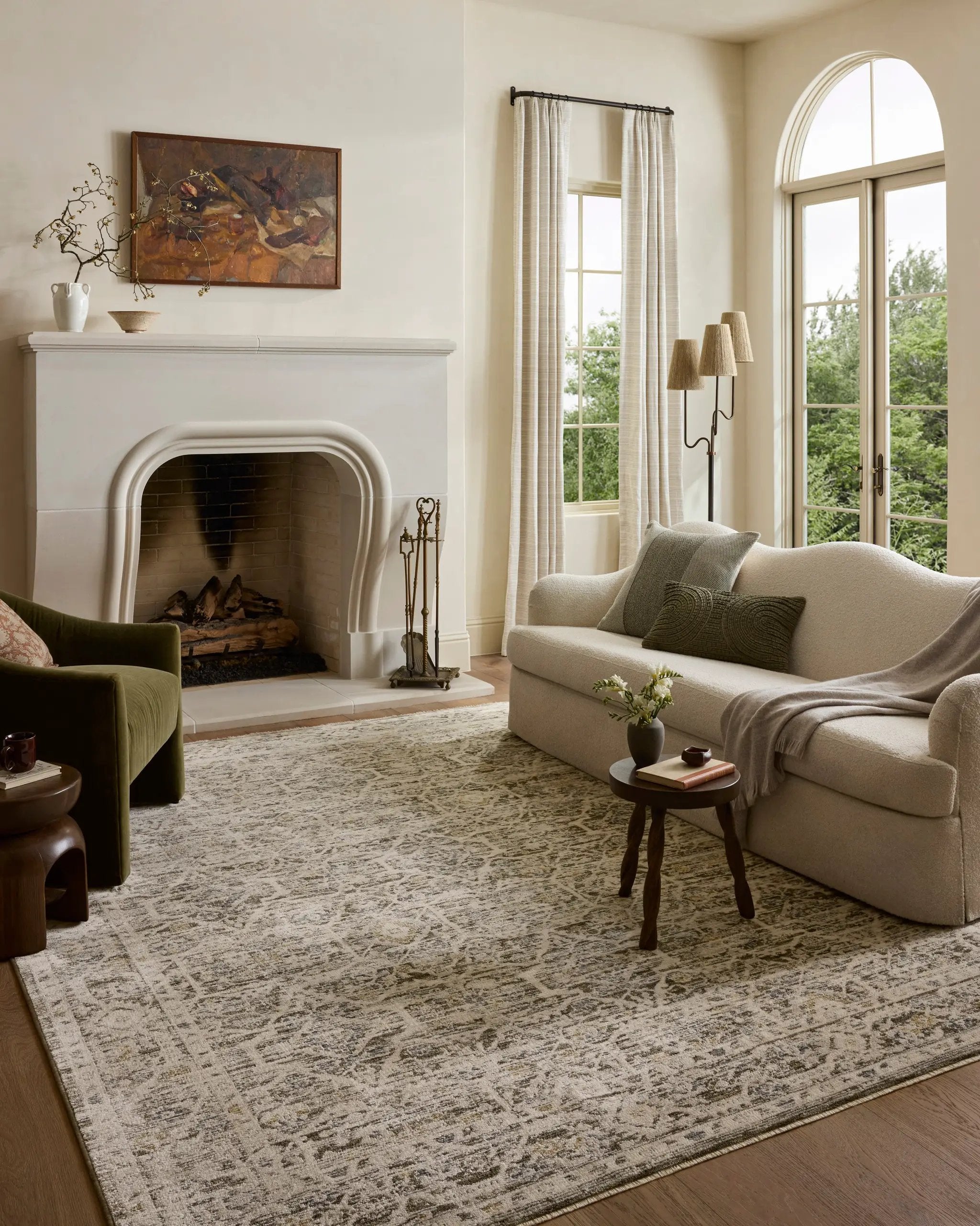 Clarisse CLS-08 Olive / Ivory Area Rug by Loloi