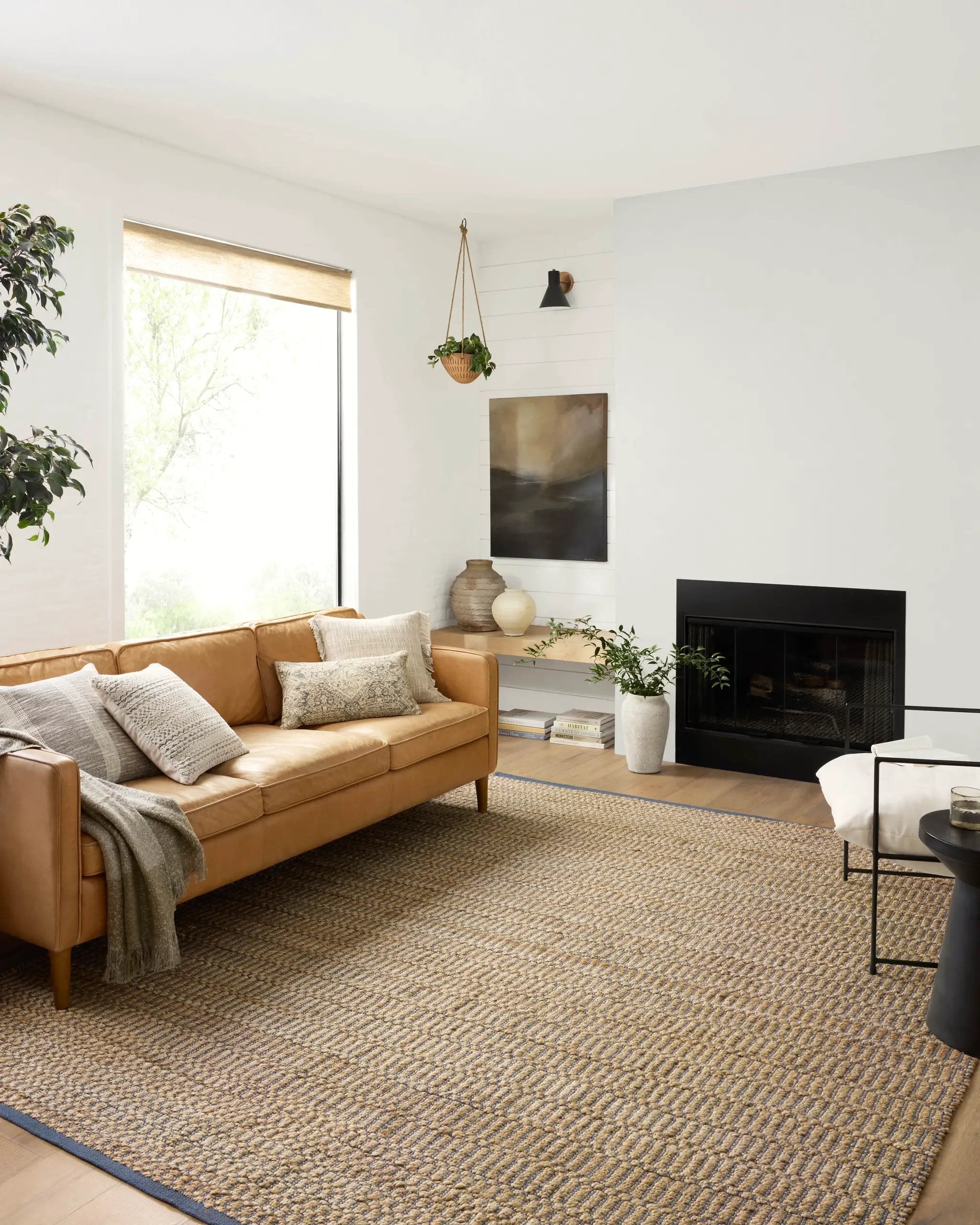 Colton CON-05 Natural / Navy Area Rug by Angela Rose x Loloi