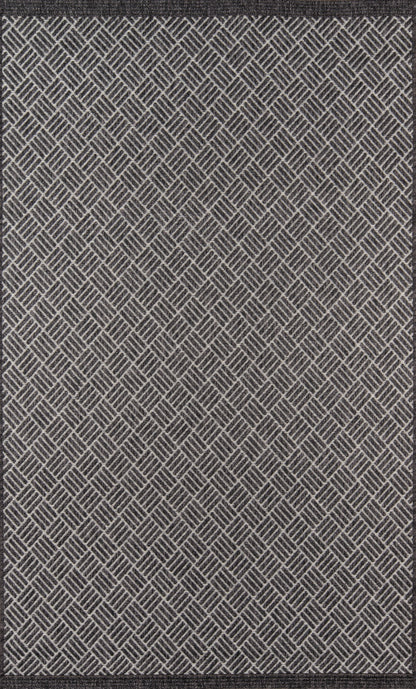 Momeni Como COM-4 Charcoal Indoor/Outdoor Area Rug