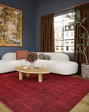 Momeni Contour CON-2 Burgundy Hand Woven Area Rug