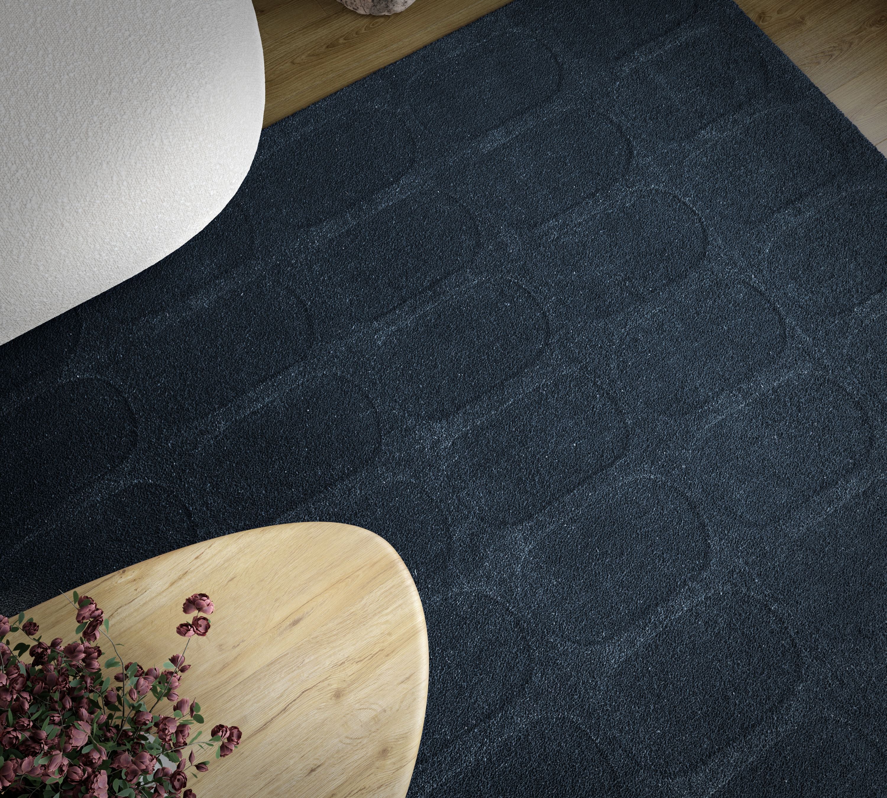 Momeni Contour CON-2 Navy Hand Woven Area Rug