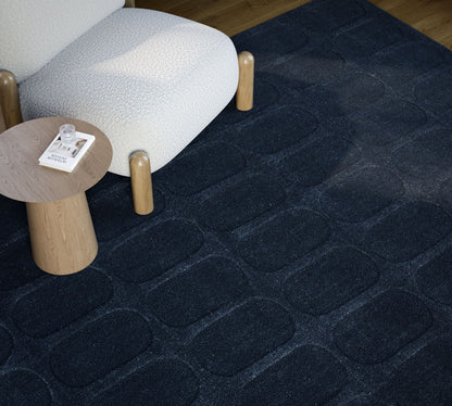 Momeni Contour CON-2 Navy Hand Woven Area Rug