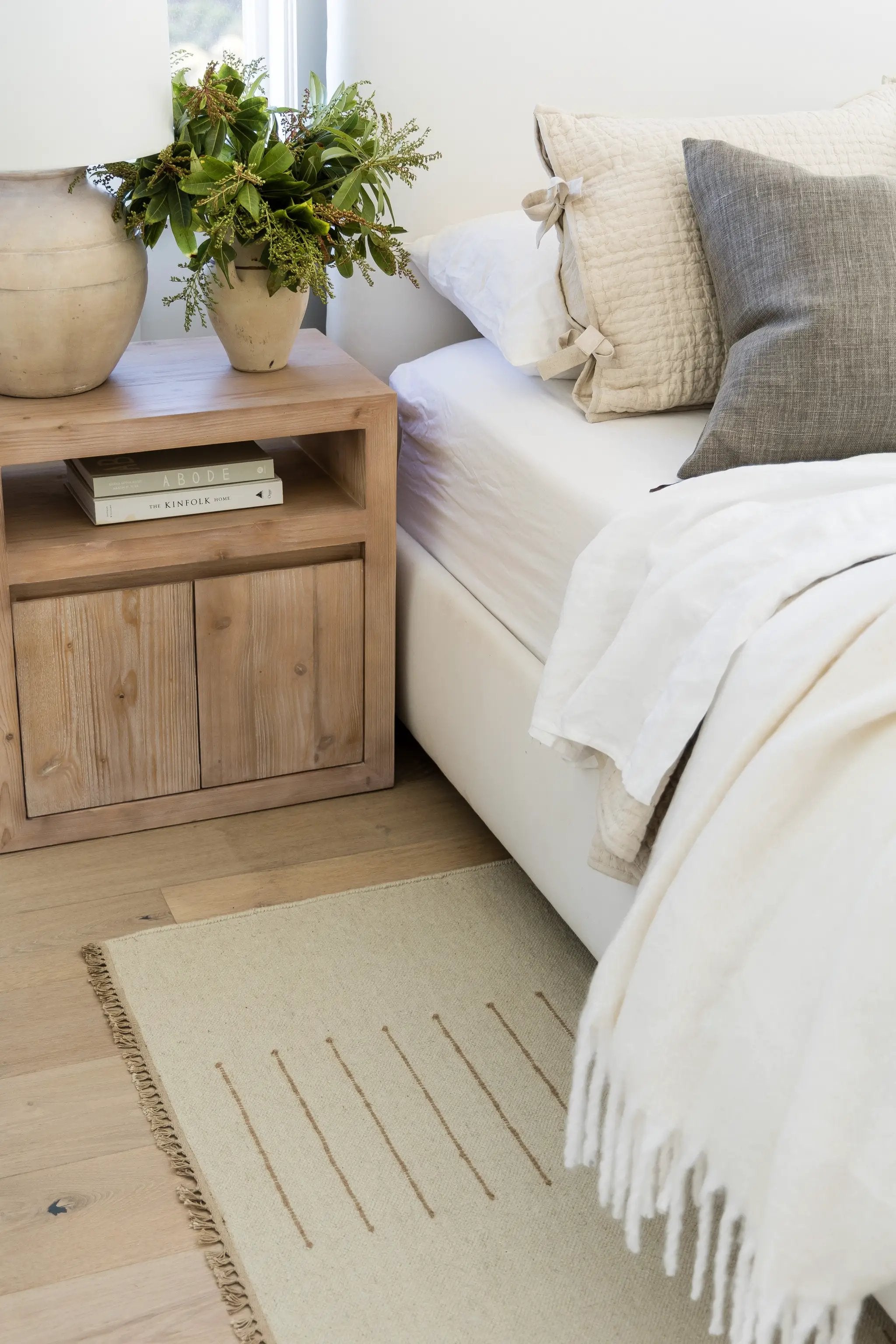 Corfu COF-1 Ivory Area Rug by Pure Salt by Momeni