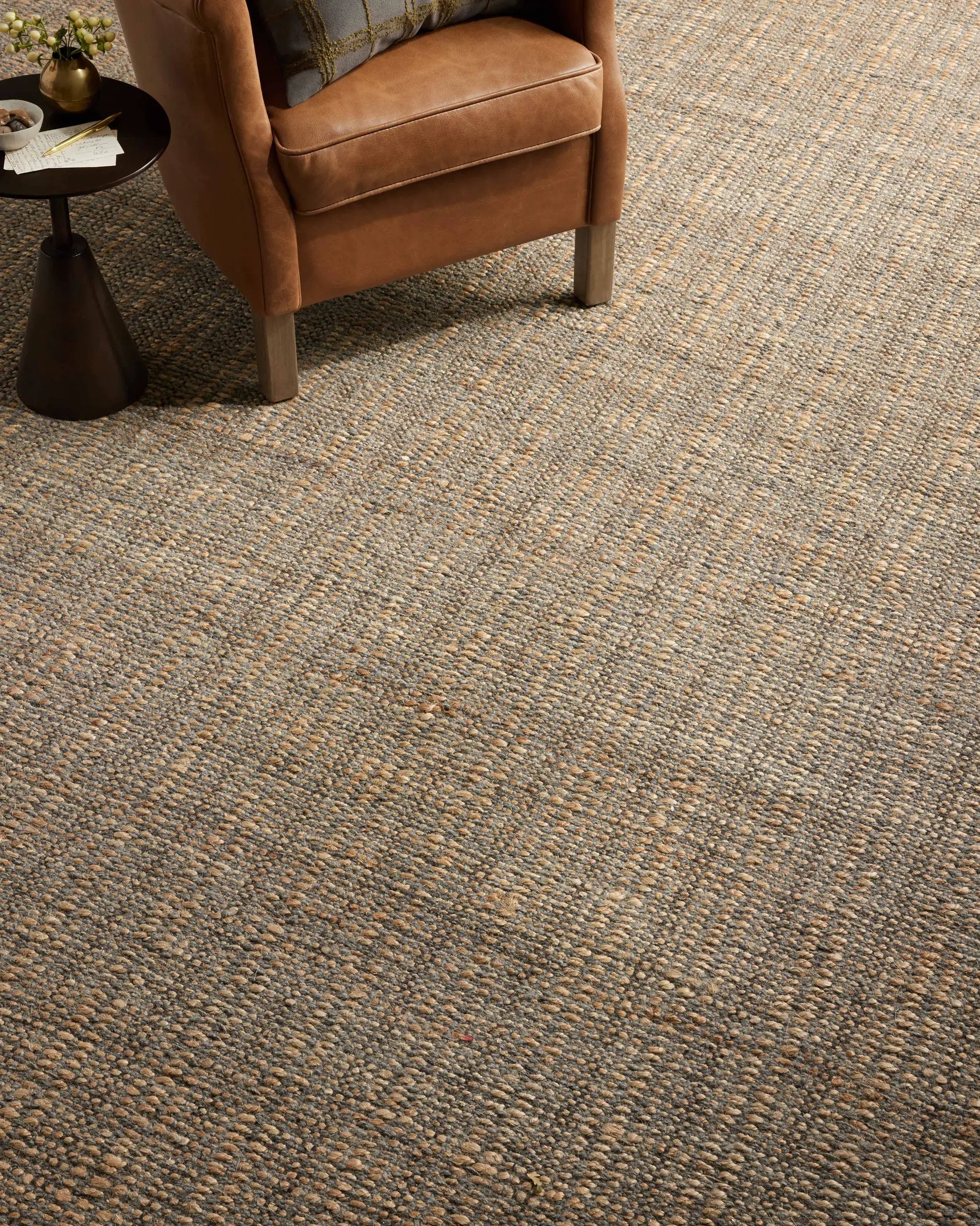 Cornwall CRN-01 Charcoal / Natural Area Rug by Jean Stoffer x Loloi