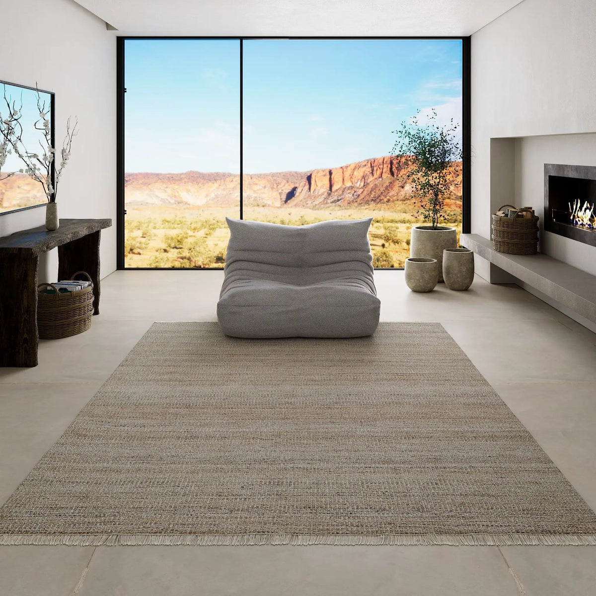 Cove CV-01 Natural Area Rug by Momeni