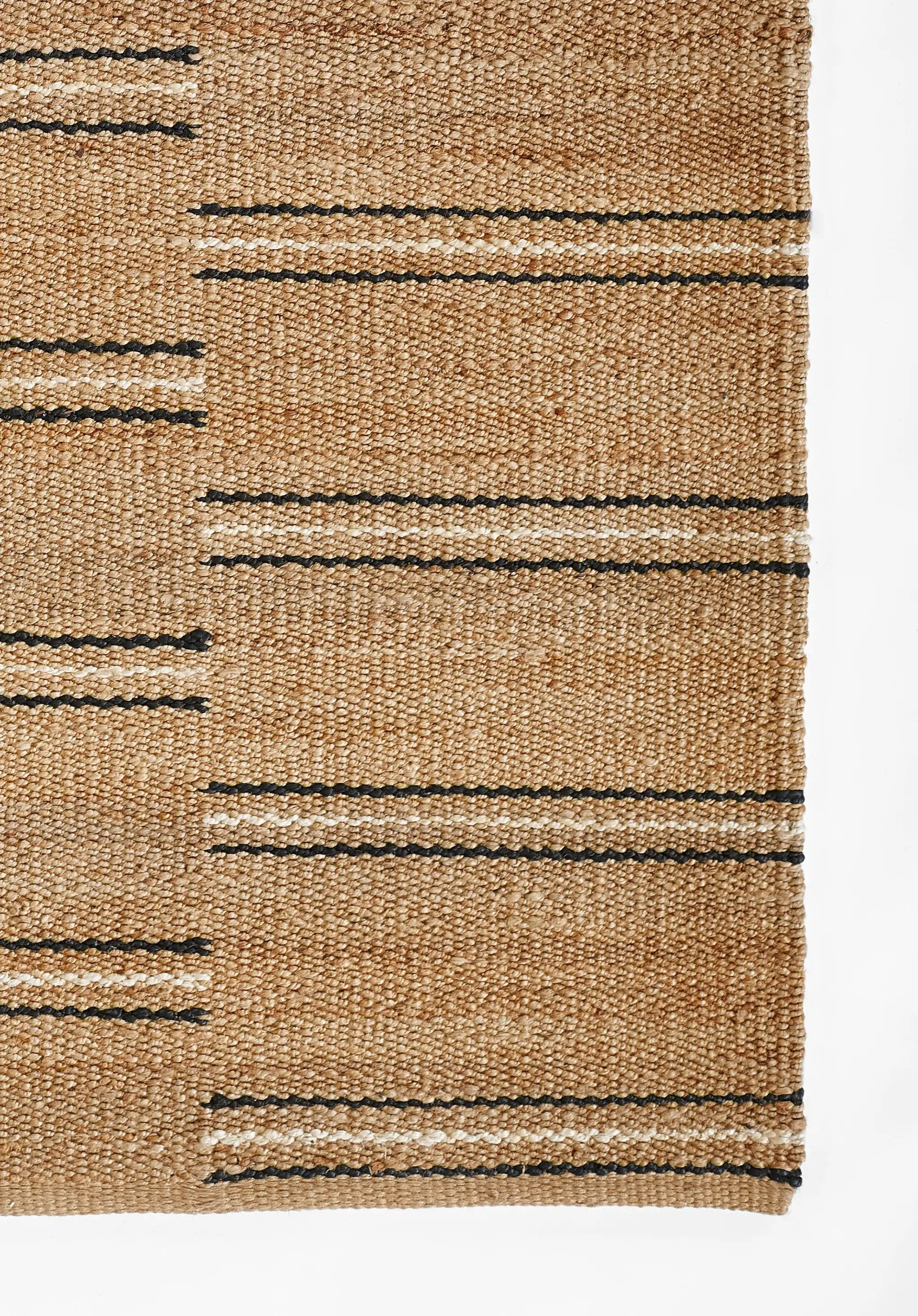 Crescent CRE-2 (Broken Stripes) Natural Area Rug by Erin Gates by Momeni