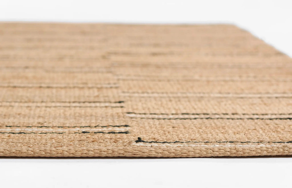 Crescent CRE-2 (Broken Stripes) Natural Area Rug by Erin Gates by Momeni
