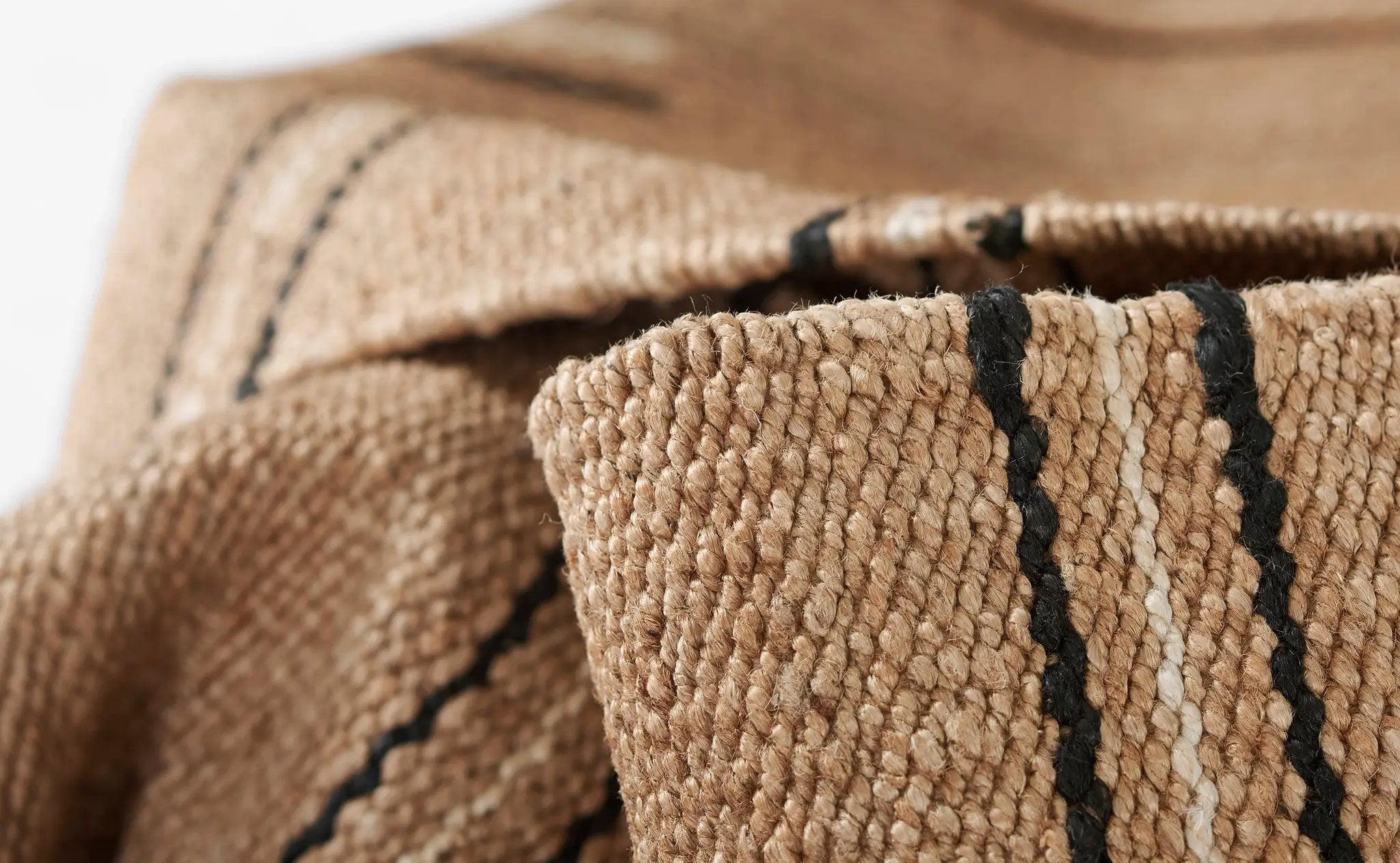 Crescent CRE-2 (Broken Stripes) Natural Area Rug by Erin Gates by Momeni