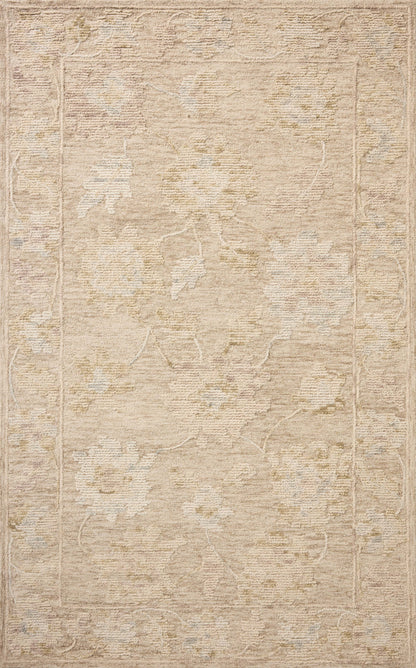 The Cynthia CYN-01 Oatmeal / Multi Area Rug showcases cozy oatmeal and vibrant multi-toned tones in a hand-tufted wool area rug with floral style