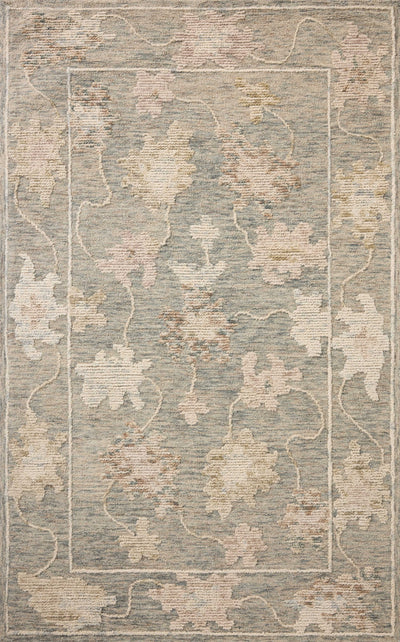 A hand-tufted wool area rug with floral flair in casual denim and calming blue tones, the Cynthia CYN-03 Denim / Blue Area Rug anchors any room