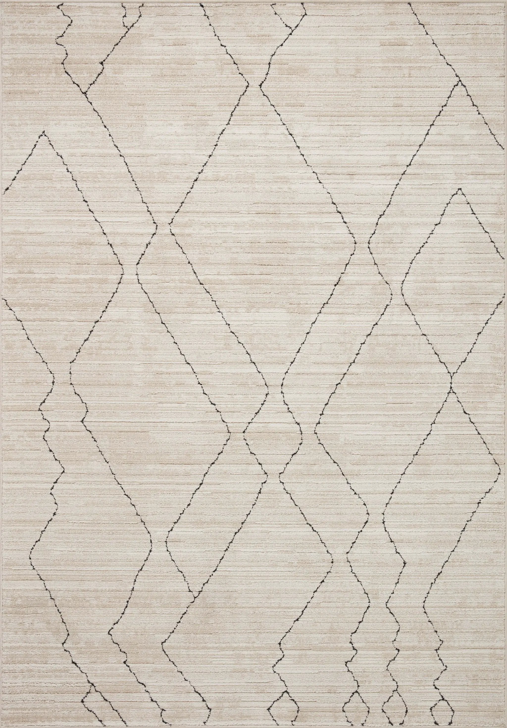 Darby DAR-03 Sand / Charcoal Area Rug by Loloi