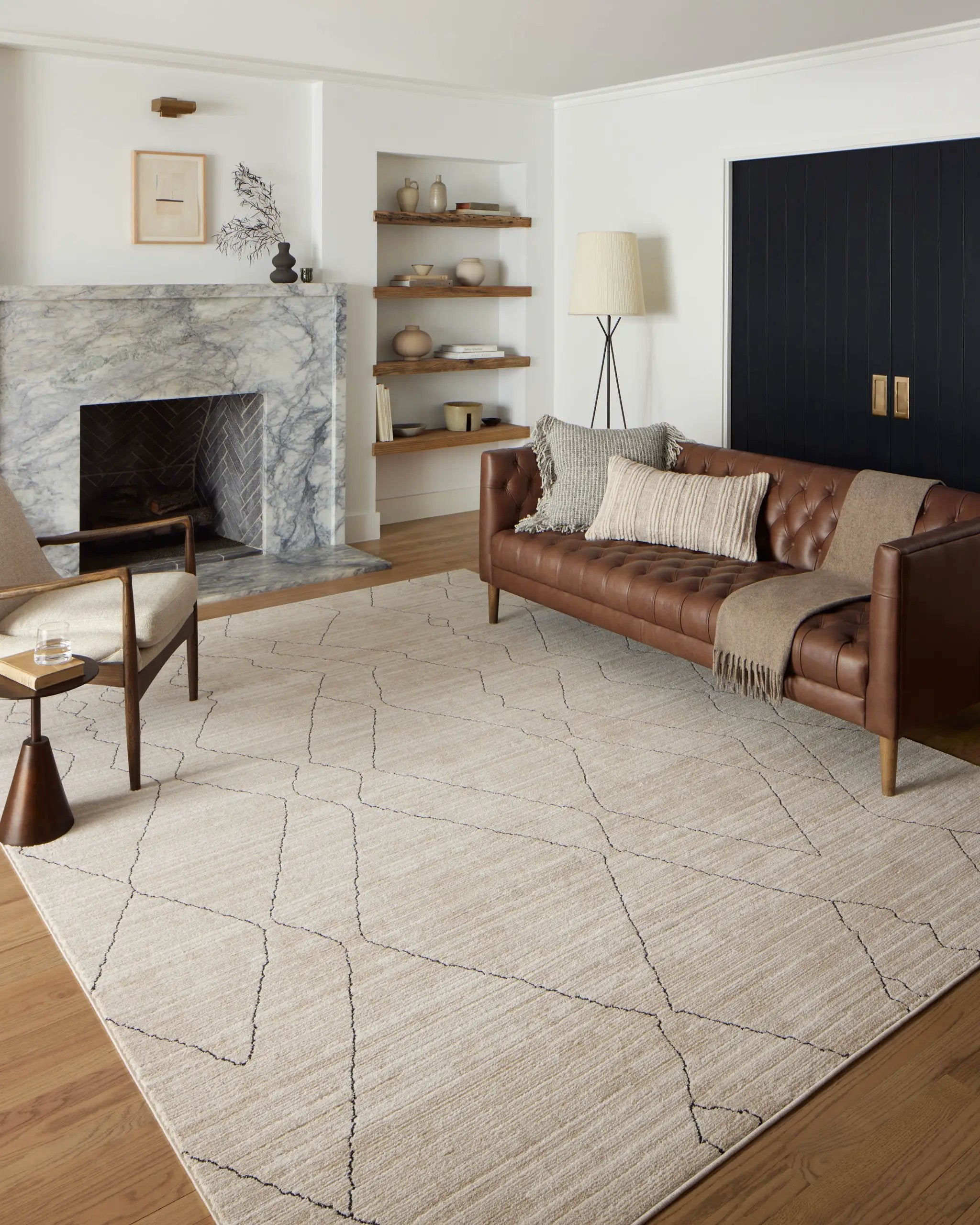 Darby DAR-03 Sand / Charcoal Area Rug by Loloi