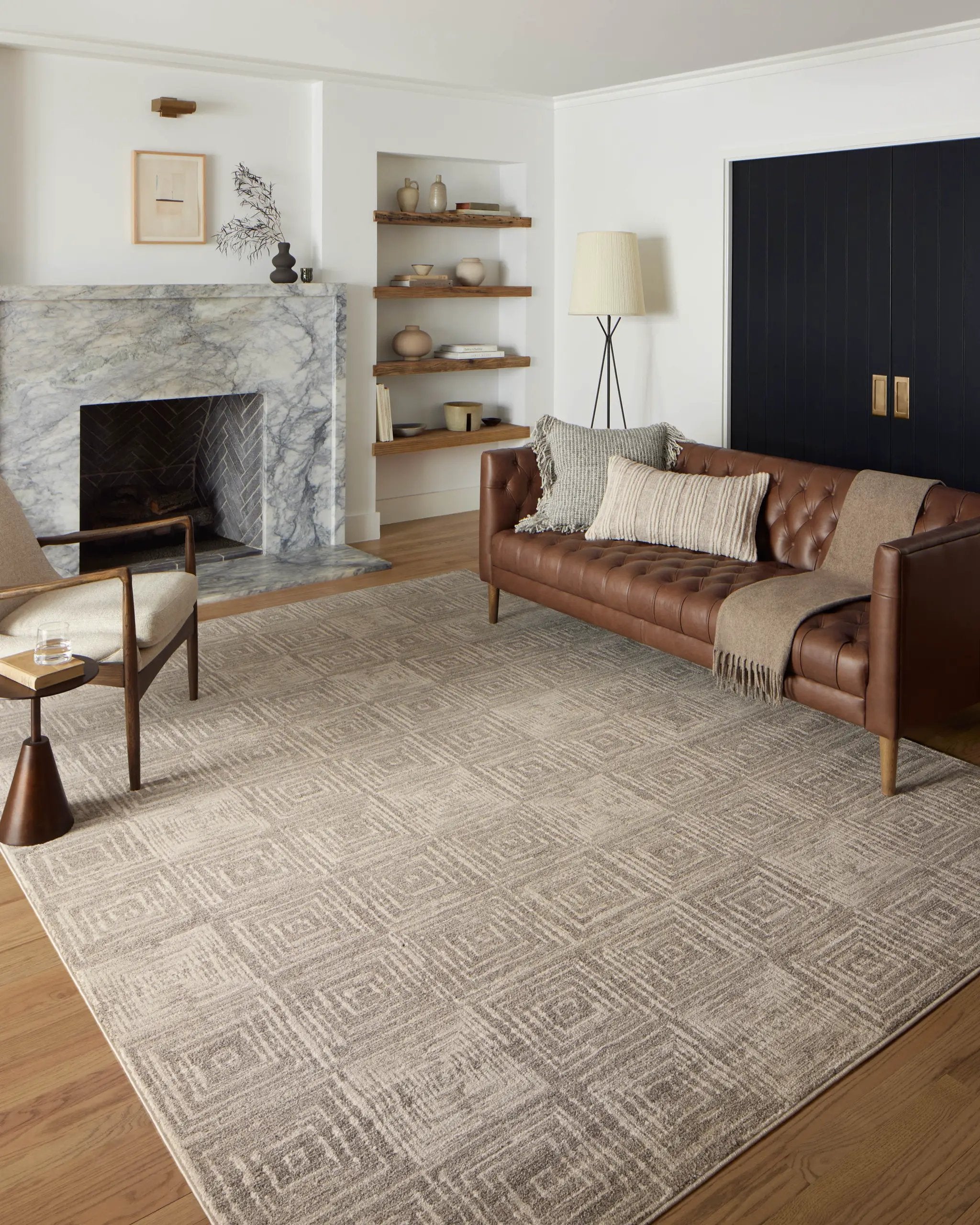 Darby DAR-05 Beige / Grey Area Rug by Loloi