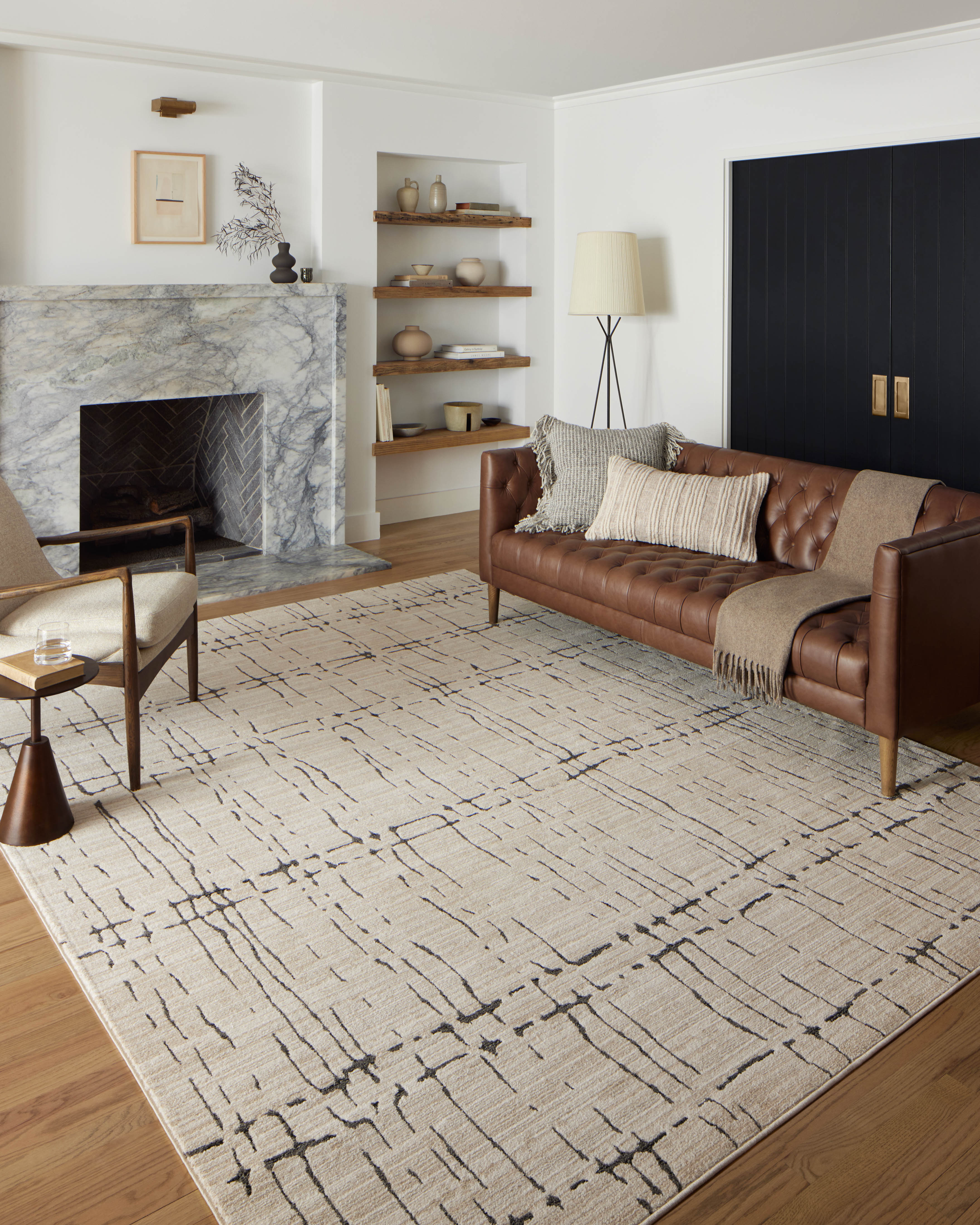 Loloi Darby DAR-06 Sand / Dk. Grey Area Rug