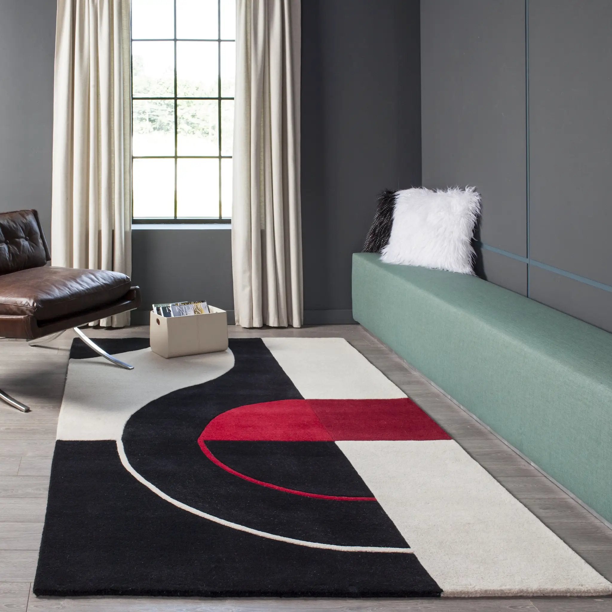 Delhi DL-22 Black Area Rug by Momeni