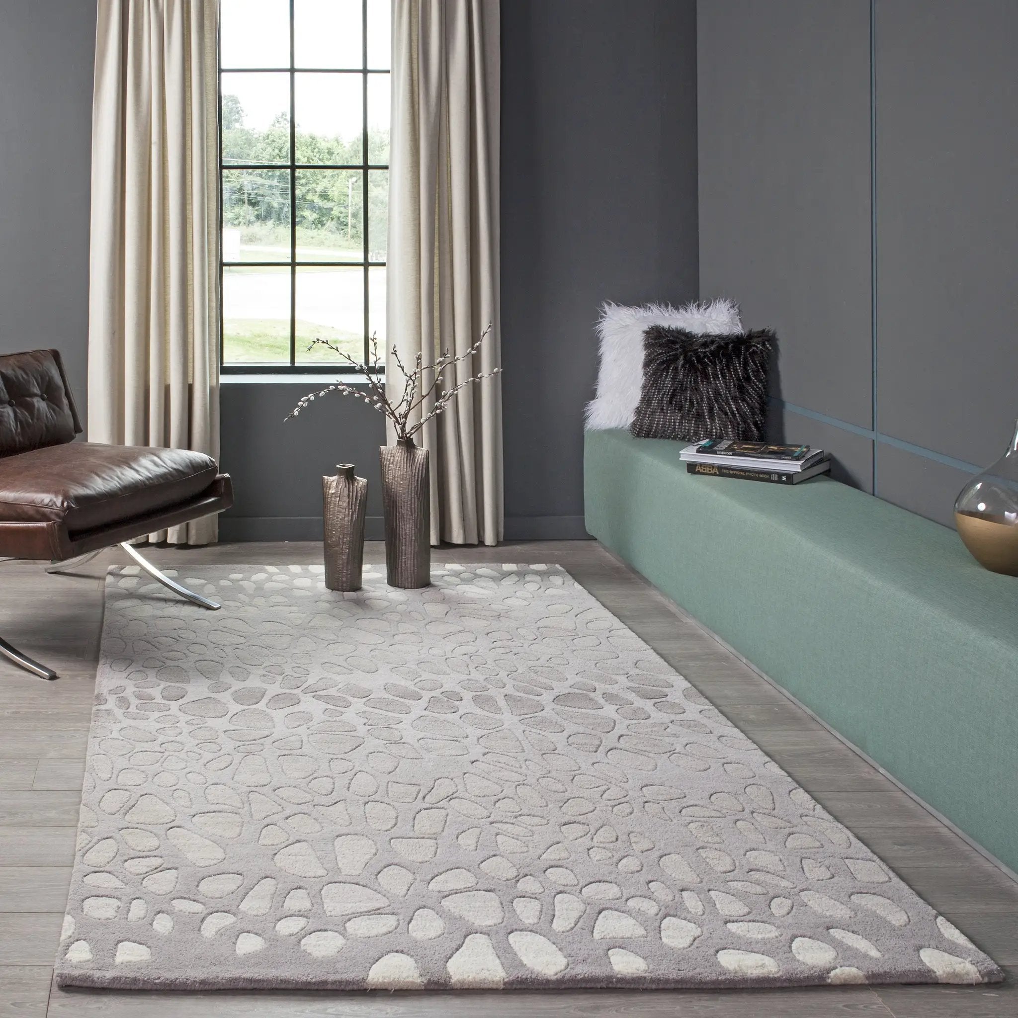 Delhi DL-33 Silver Area Rug by Momeni