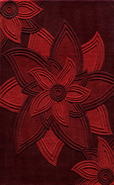 Momeni Delhi DL-40 Red Hand Tufted Area Rug