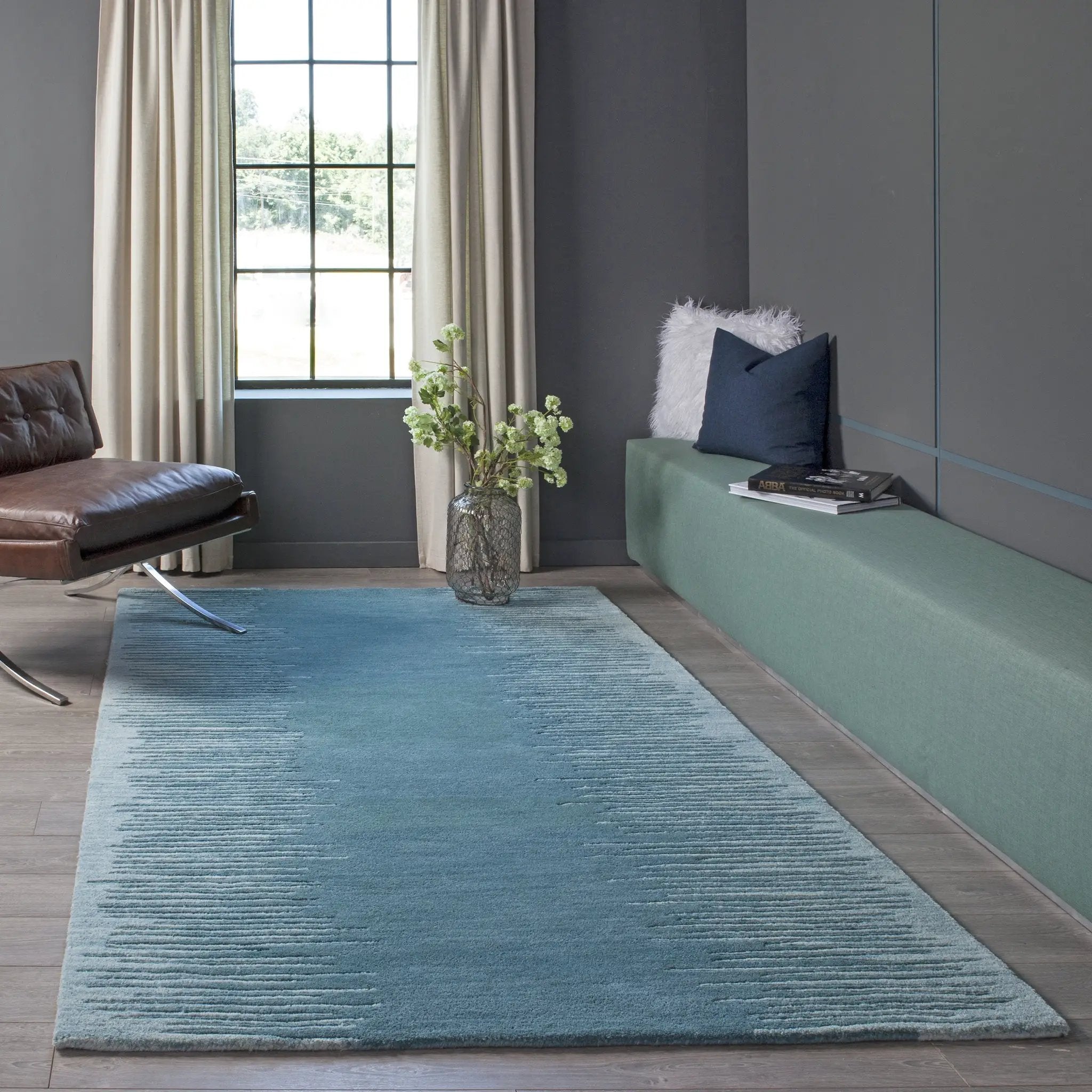 Delhi DL-63 Aqua Area Rug by Momeni