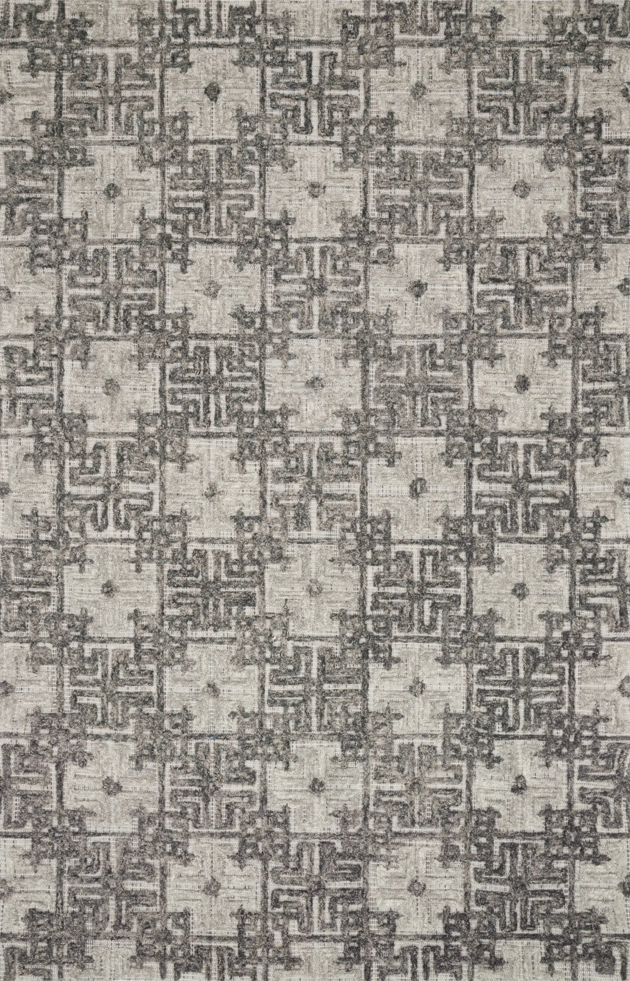 Ehren EHR-01 Charcoal / Fog Area Rug by Loloi