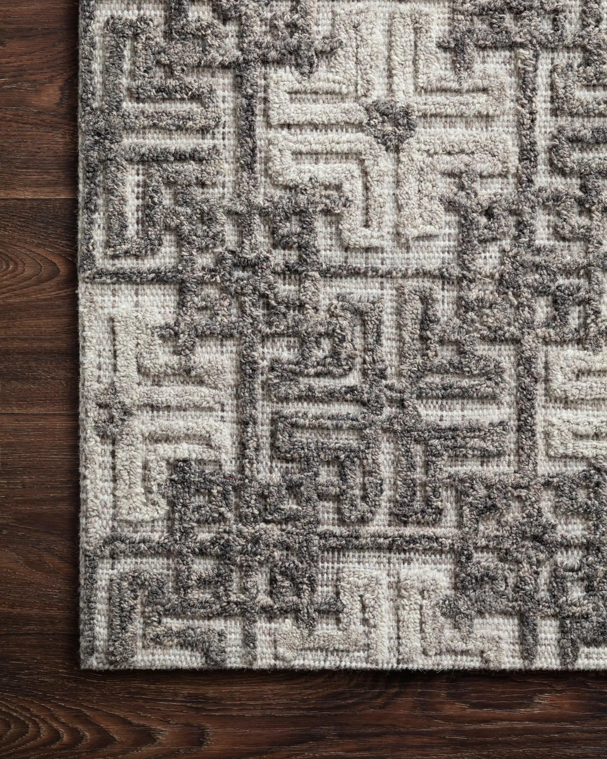 Ehren EHR-01 Charcoal / Fog Area Rug by Loloi