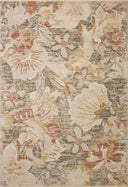 Layered in warm natural and sunrise hues with botanical patterns, the Eileen ELE-01 Natural / Sunrise Area Rug is a power-loomed polypropylene and polyester area rug perfect for any setting