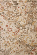 The Eileen ELE-02 Mist / Sunset Area Rug showcases soft misty and glowing sunset tones in a power-loomed polypropylene and polyester area rug with botanical style