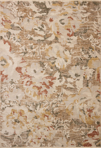 The Eileen ELE-02 Mist / Sunset Area Rug showcases soft misty and glowing sunset tones in a power-loomed polypropylene and polyester area rug with botanical style