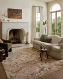 The Eileen ELE-02 Mist / Sunset Area Rug showcases soft misty and glowing sunset tones in a power-loomed polypropylene and polyester area rug with botanical style