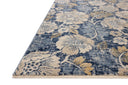 Featuring casual denim and warm natural hues and botanical detail, the Eileen ELE-03 Denim / Natural Area Rug is a power-loomed polypropylene and polyester area rug for any room