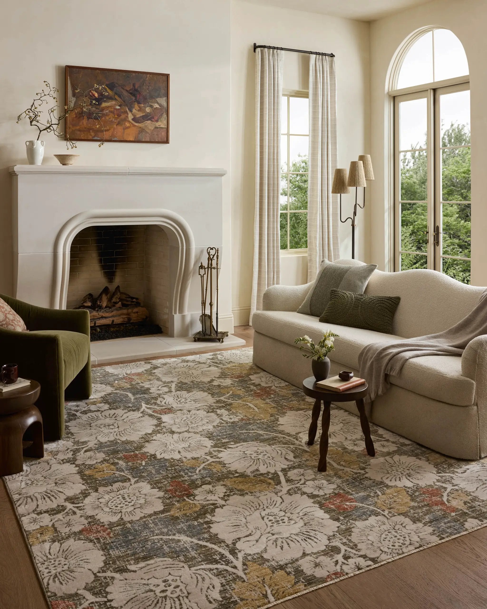 Eileen ELE-03 Olive / Multi Area Rug by Loloi